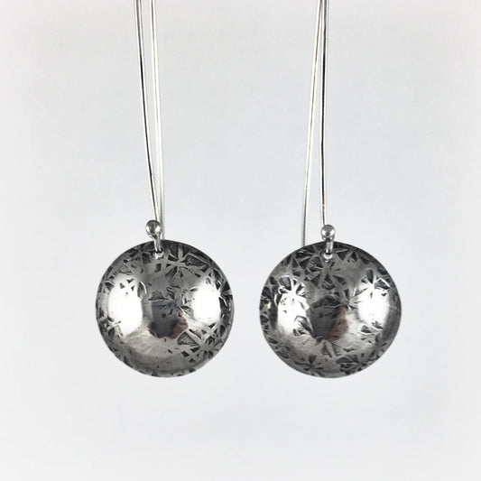 Silver Enigma Drop Earrings