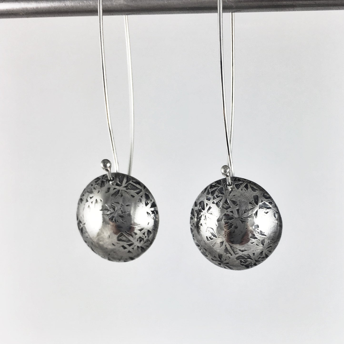 Silver Enigma Drop Earrings