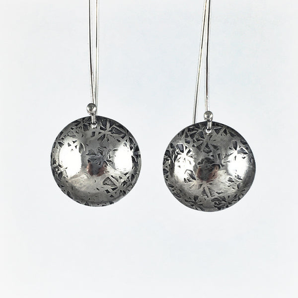 Silver Enigma Drop Earrings