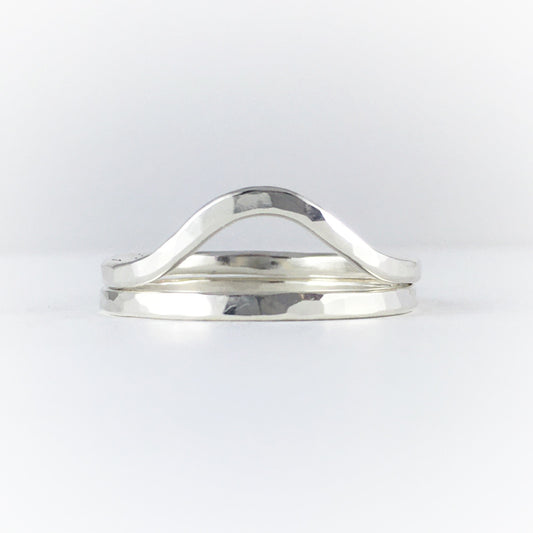 Stacking Wave Rings: Sterling