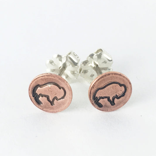 Copper Bison Studs