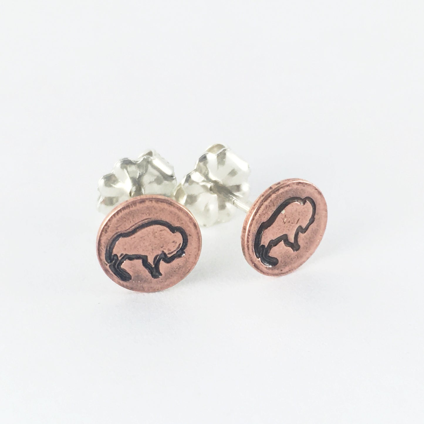 Copper Bison Studs