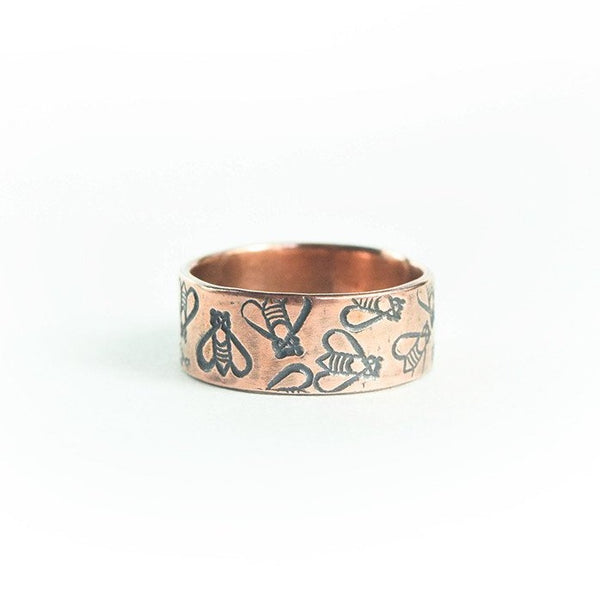 Copper Bee Ring