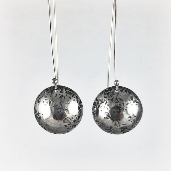 Silver Enigma Drop Earrings