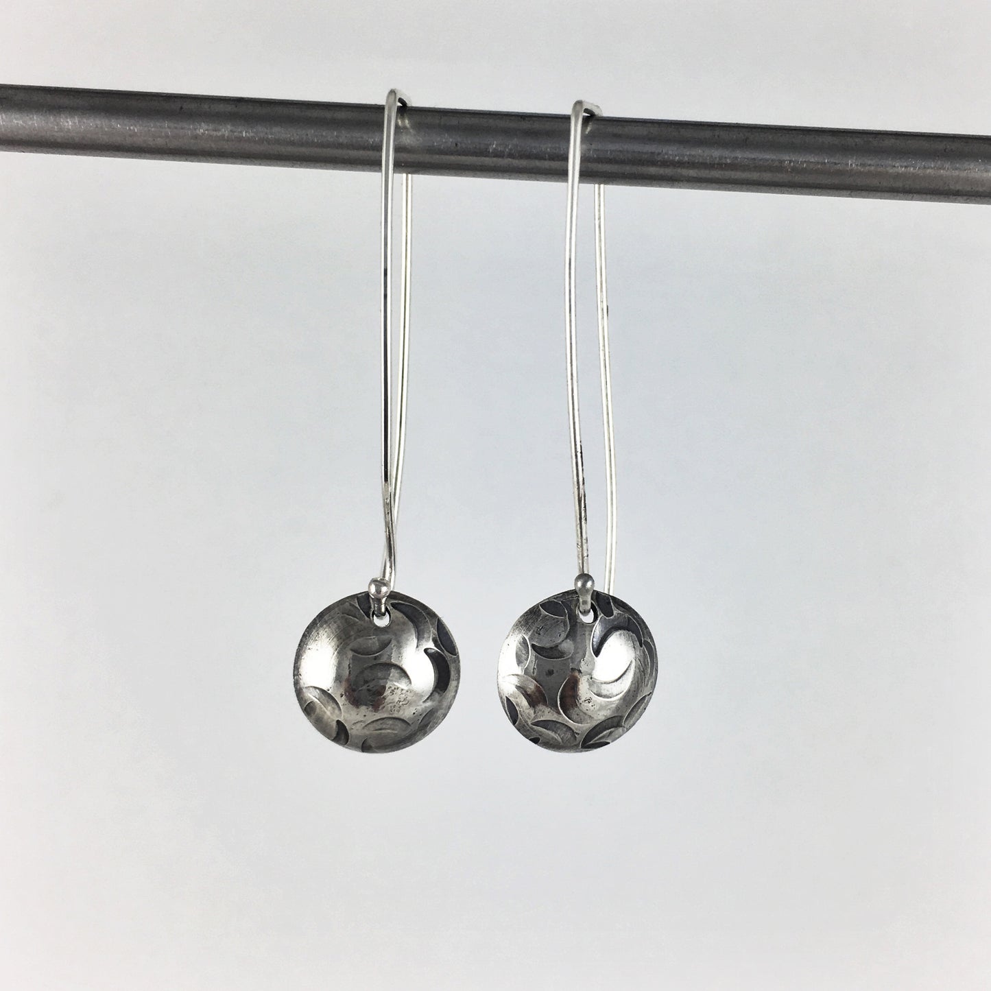 Silver Moon Drop Earrings