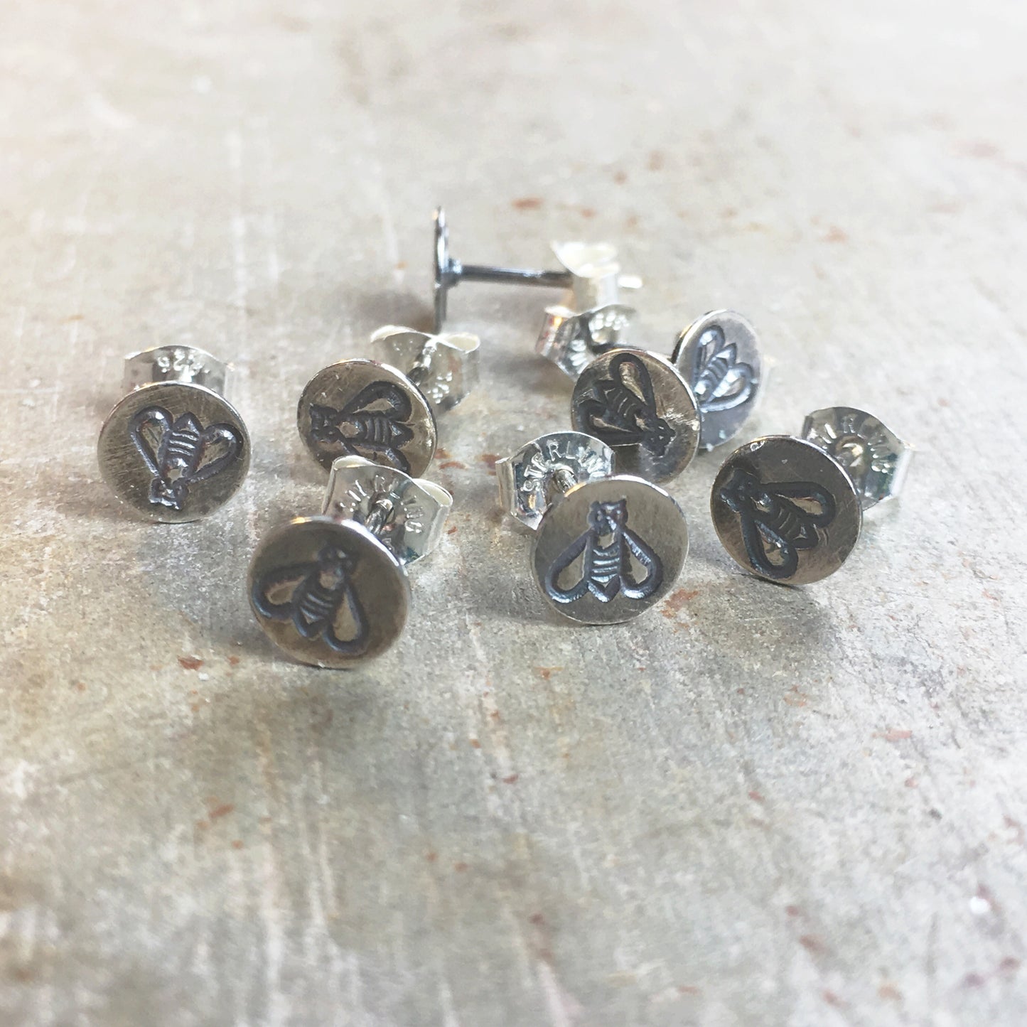 Sterling Bee Studs