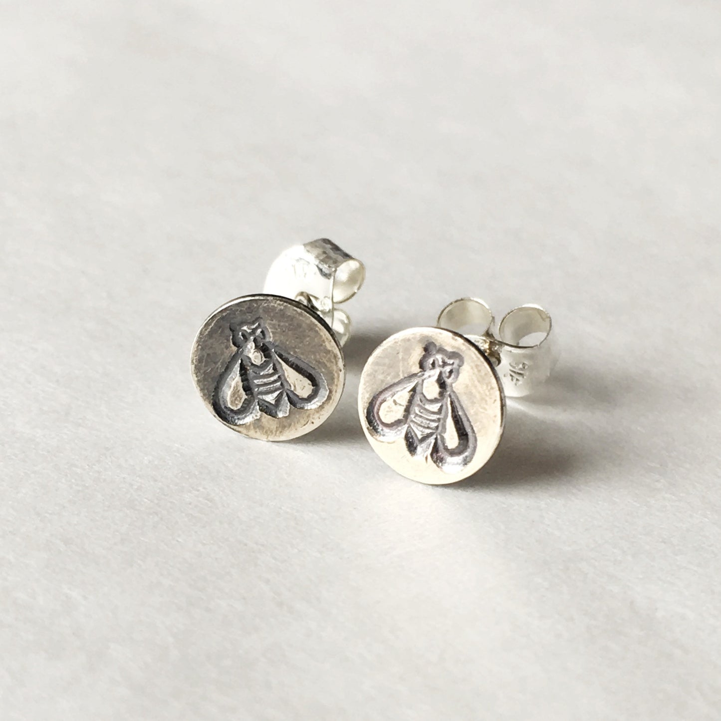 Sterling Bee Studs