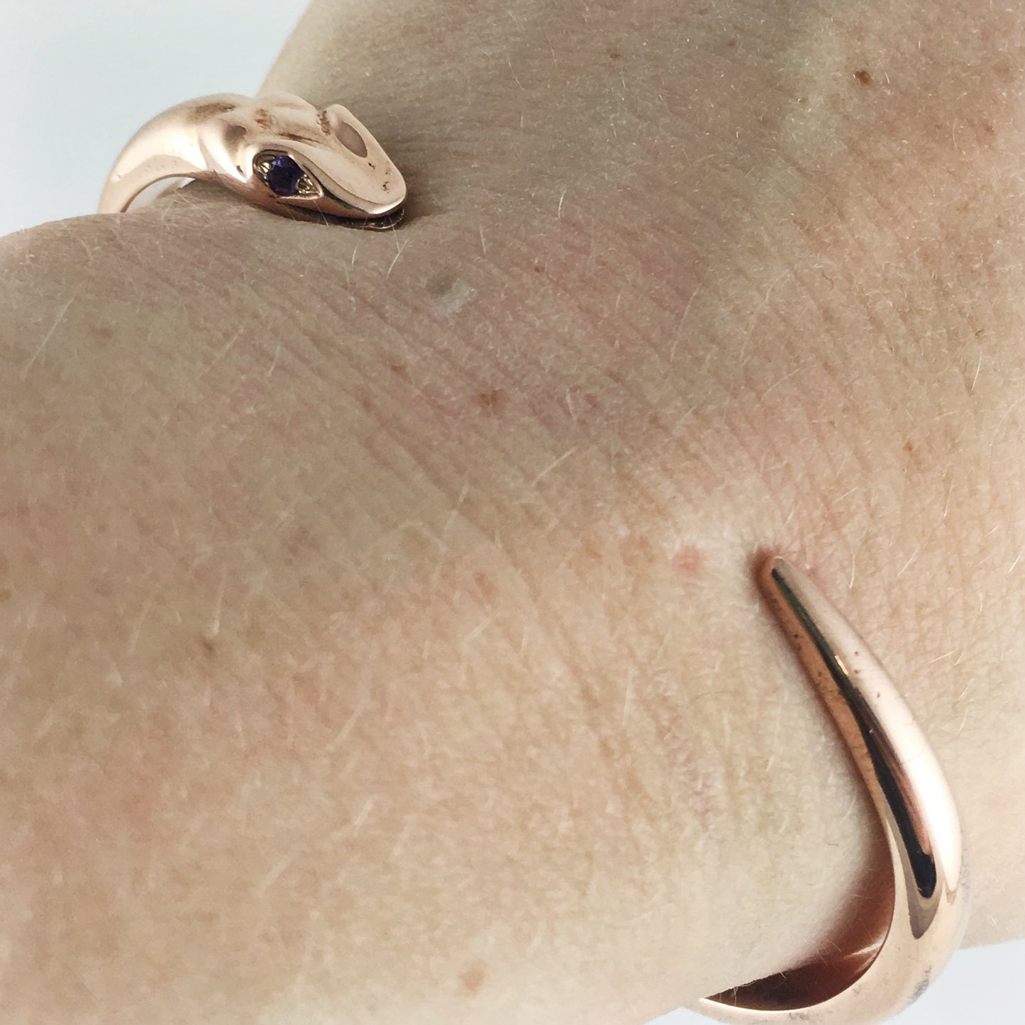 Pink Silver Snake Bracelet